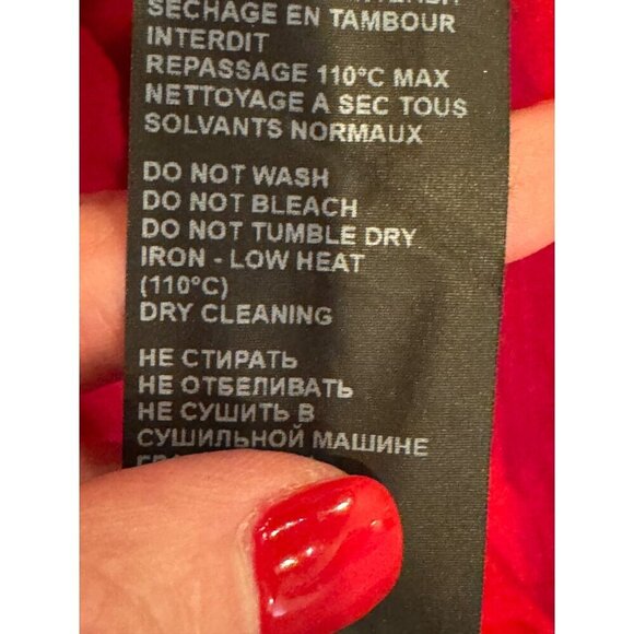 The Kooples Dress Women Large Red‎ Velvet Animal Print Puff Sleeve Mini Party - Picture 14 of 14